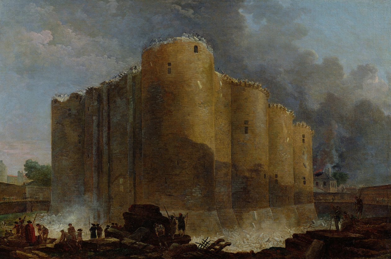 Bastillen purkaminen 14. heinäkuuta 1789 tekijältä Hubert Robert