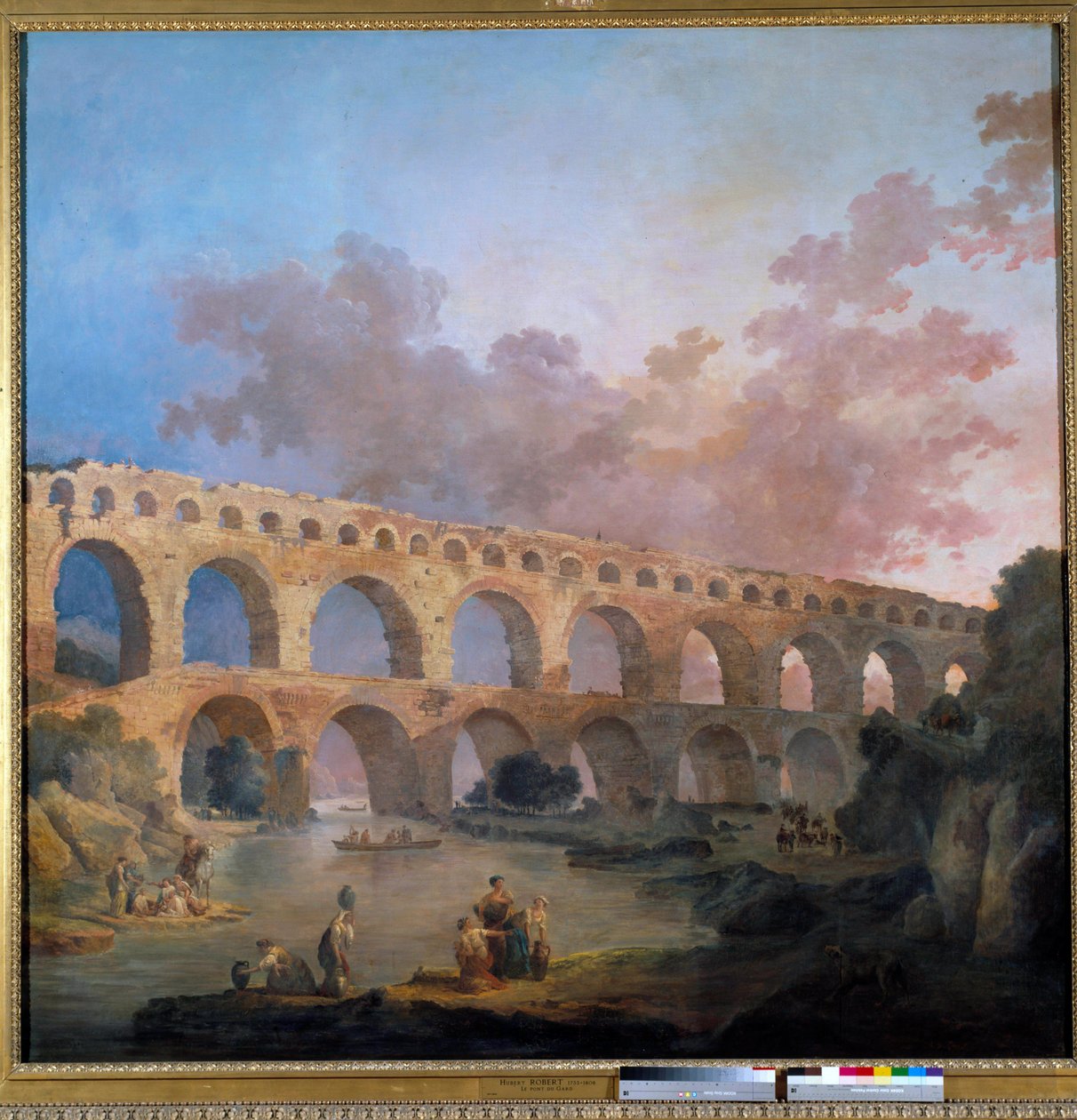 Näkymä du Gardin sillalle Hubert Robertin (1733-1808) maalaus 1700-luvun su. 2,42x2,42 m - Näkymä Pont du Gardille (Ranska). Hubert Robertin (1733-1808) maalaus tekijältä Hubert Robert