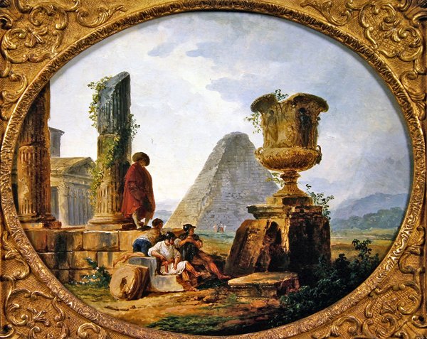 Soturit lepäämässä (öljy kankaalle) tekijältä Hubert Robert