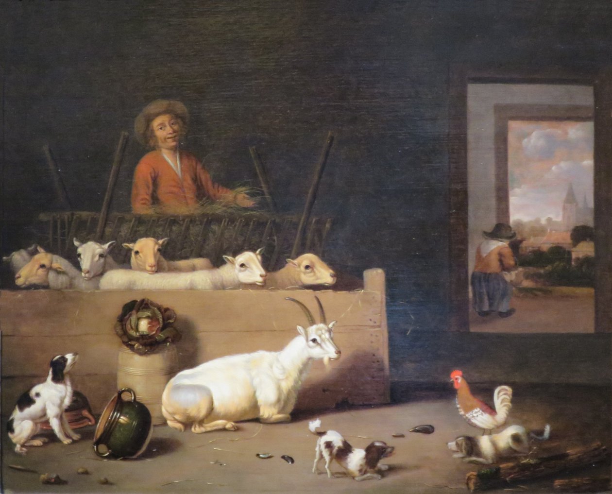 Hubert van Ravesteynin "Talonpoika ja taimi karjasuojassa", Puškinin museo. tekijältä Hubert van Ravesteyn