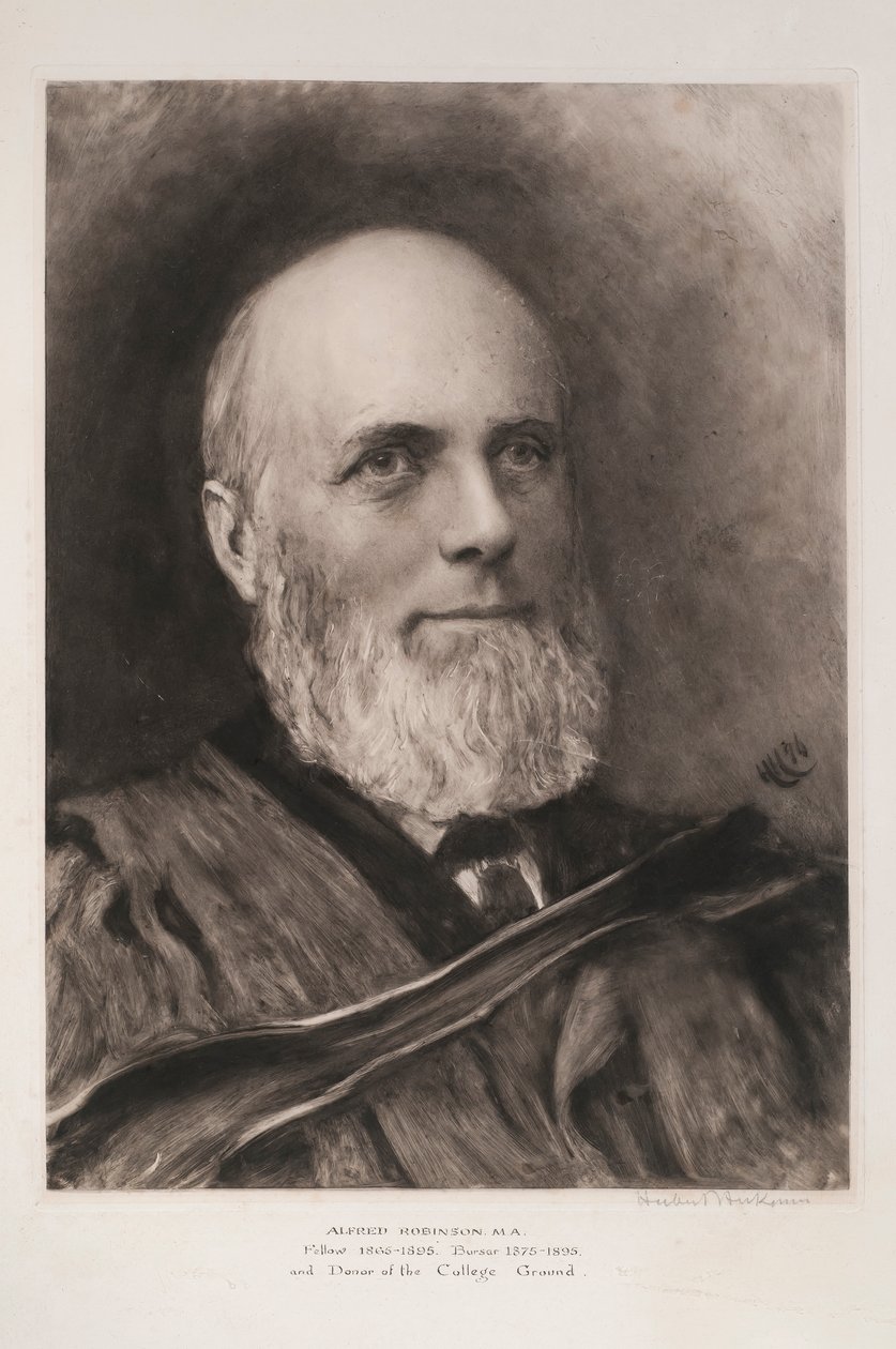 Alfred Robinson, 1896 (mustavalkoinen printti) tekijältä Hubert von Herkomer
