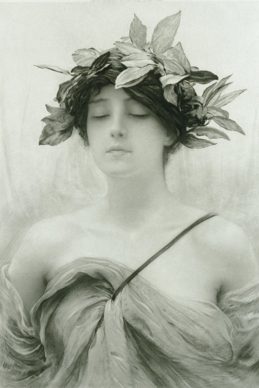 Daphne (kaiverrus sekamenetelmällä) tekijältä Hubert von Herkomer