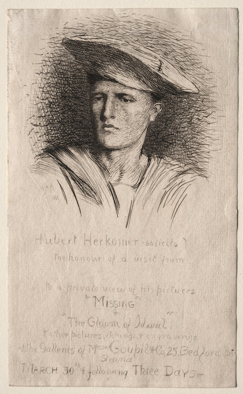 Nuoren miehen pää tekijältä Hubert von Herkomer