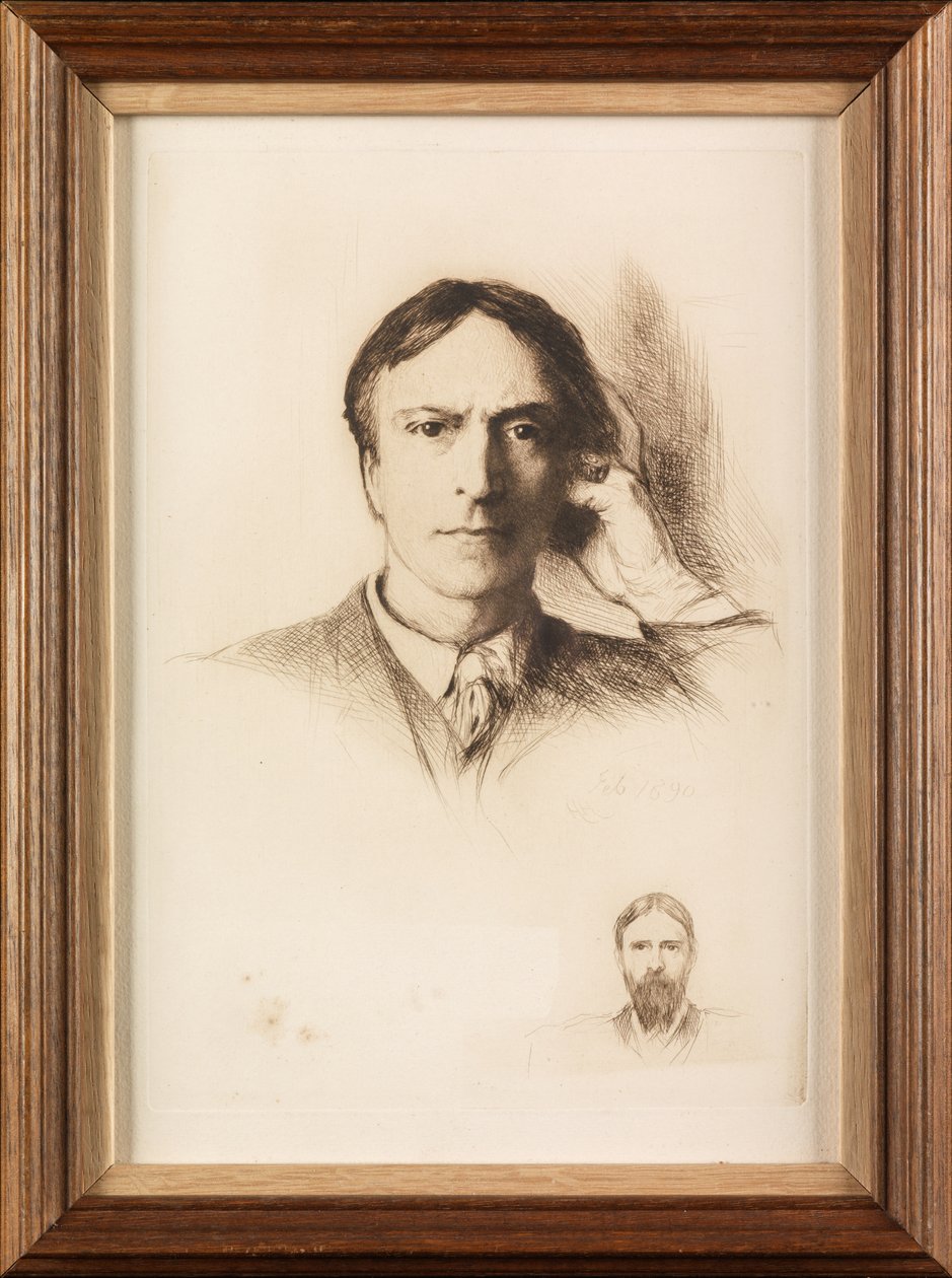 Omakuvat (etsaus) tekijältä Hubert von Herkomer