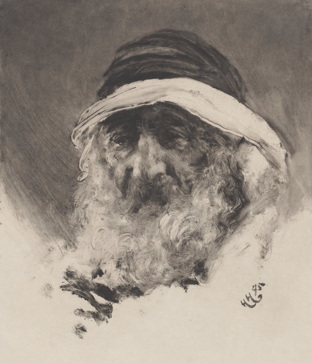 Tutkimus arabipäästä, 1895. tekijältä Hubert von Herkomer
