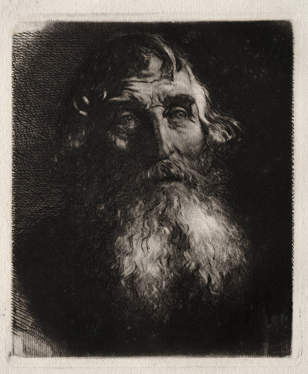 Tutkimus vanhan miehen päästä tekijältä Hubert von Herkomer