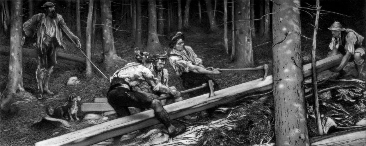Puuleikkurit, 1880-1882. tekijältä Hubert von Herkomer
