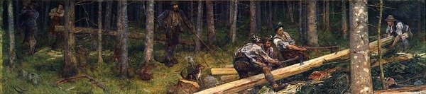 Puunhakkaajat tekijältä Hubert von Herkomer