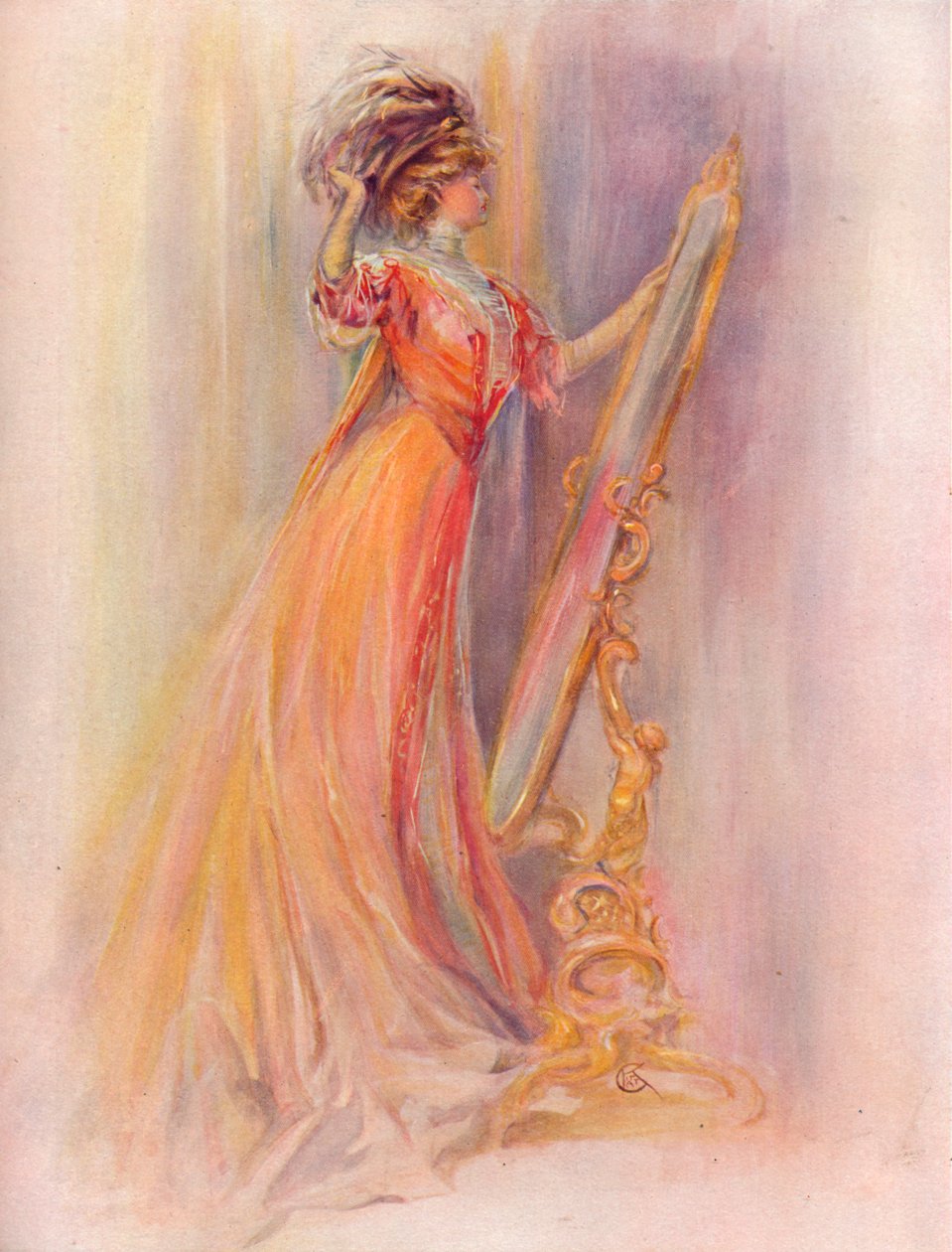 "A Fashion Study", c1908 tekijältä Hubner and Wilson