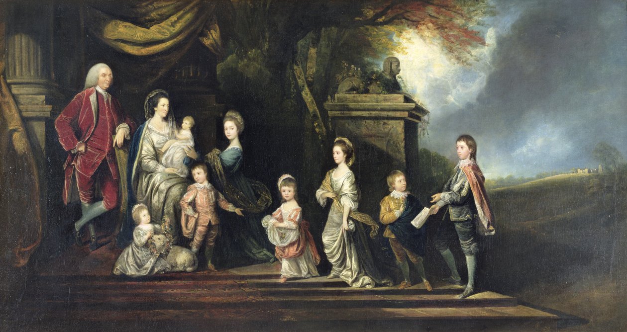 John 2. Egmontin jaarli (1711-1770) ja hänen perheensä, n. 1770 tekijältä Hugh Barron