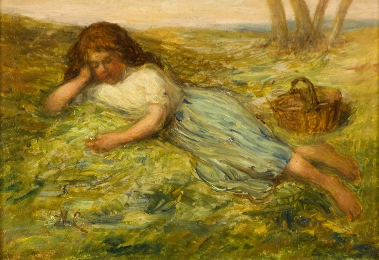 Tyttö ja kori, 1800-luku tekijältä Hugh Cameron