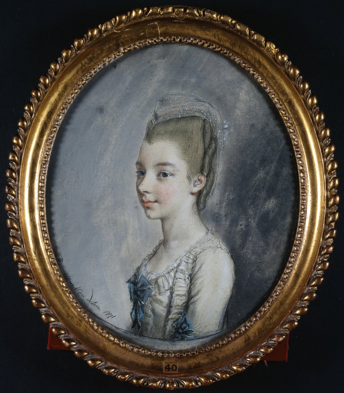 Georgiana Spencerin, myöhemmin Devonshiren herttuattaren, muotokuva tekijältä Hugh Douglas Hamilton