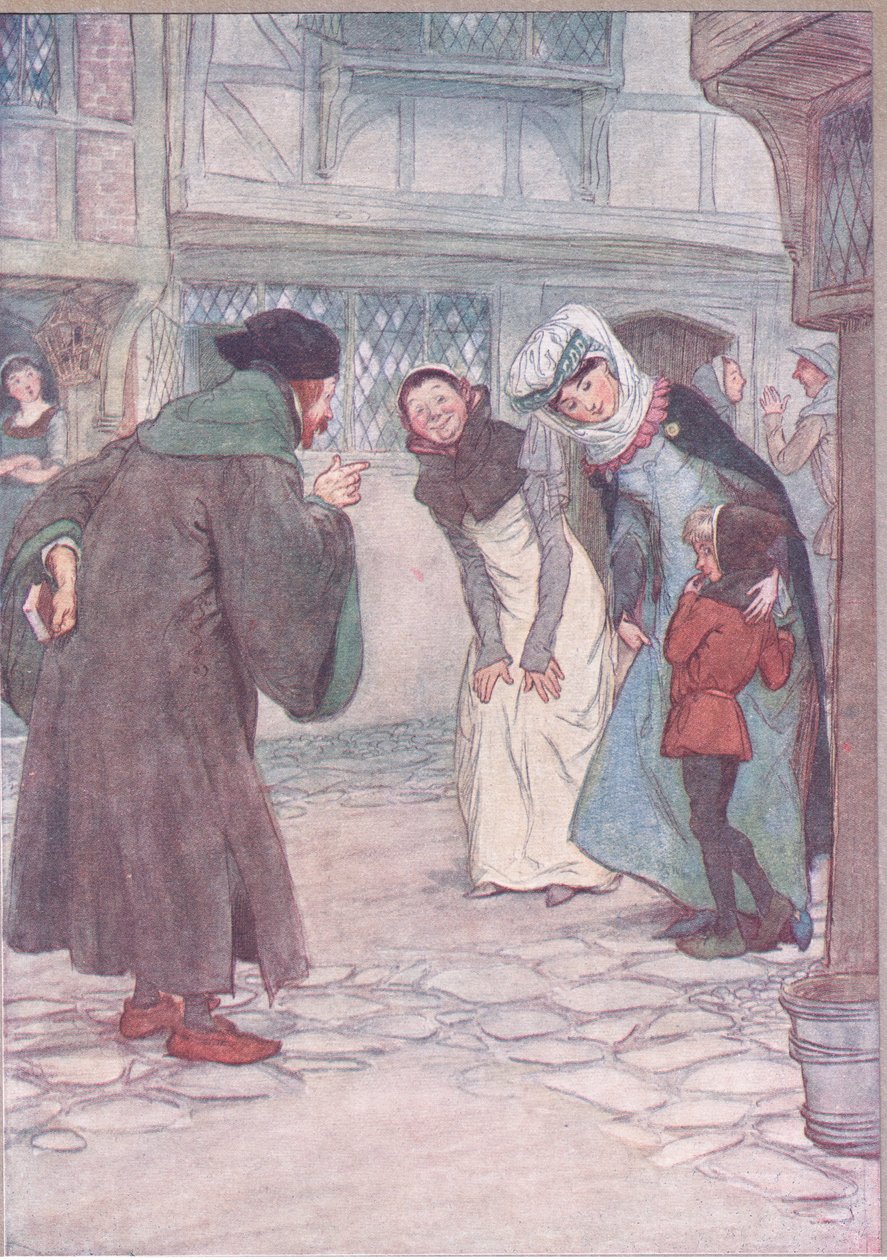 Tule herra - vastaa herrallesi, älä pelkää, esimerkki Windsorin iloisista vaimoista, 1910 tekijältä Hugh Thomson