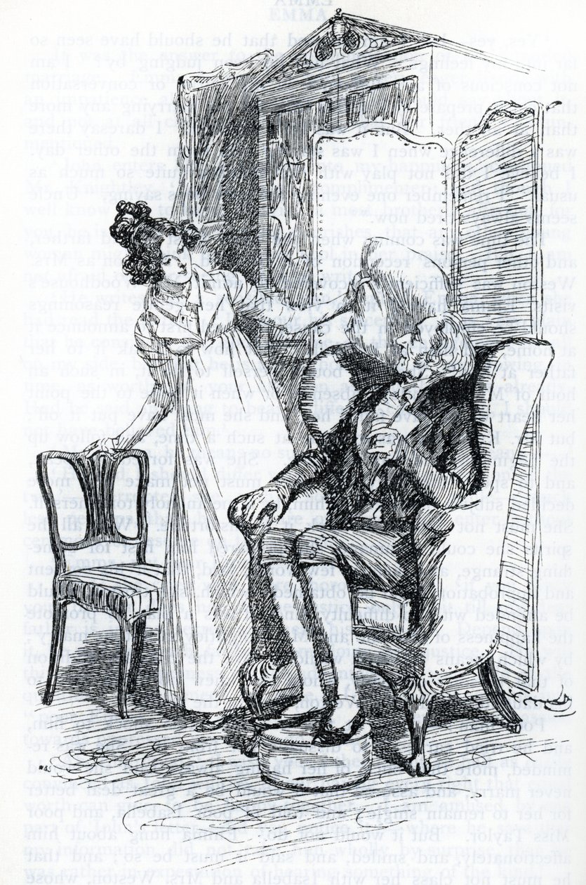 "Emma et Mr Knightley" (kuva) tekijältä Hugh Thomson