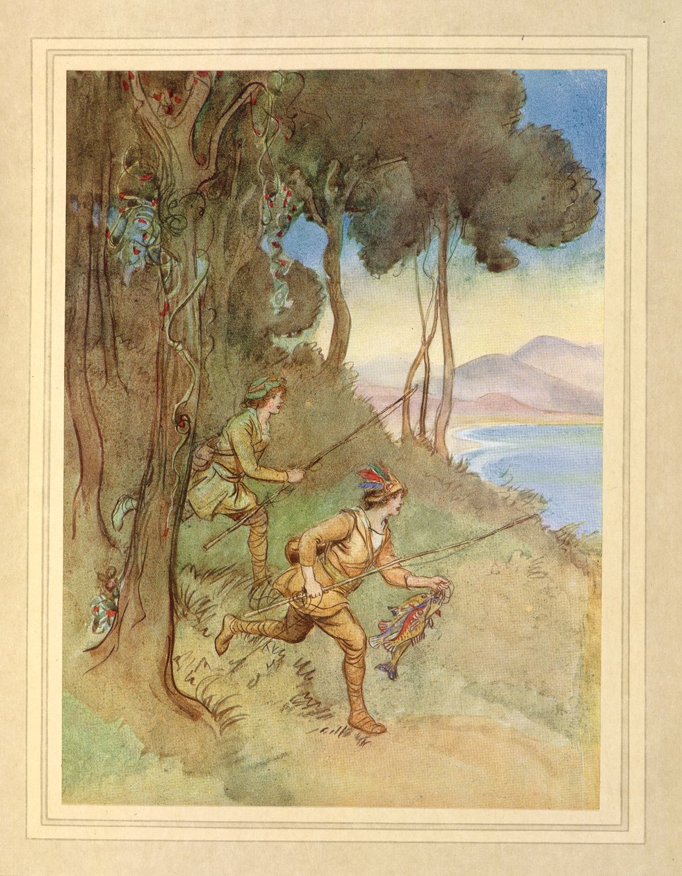 Kalastus, J. M. Barrien teoksesta The Admirable Crichton tekijältä Hugh Thomson