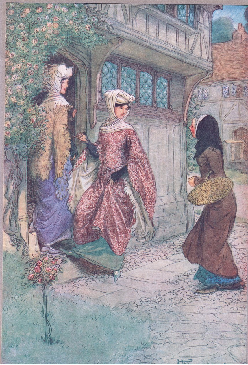 Tule kanssamme katsomaan kuvitusta Windsorin iloisista vaimoista, 1910 tekijältä Hugh Thomson