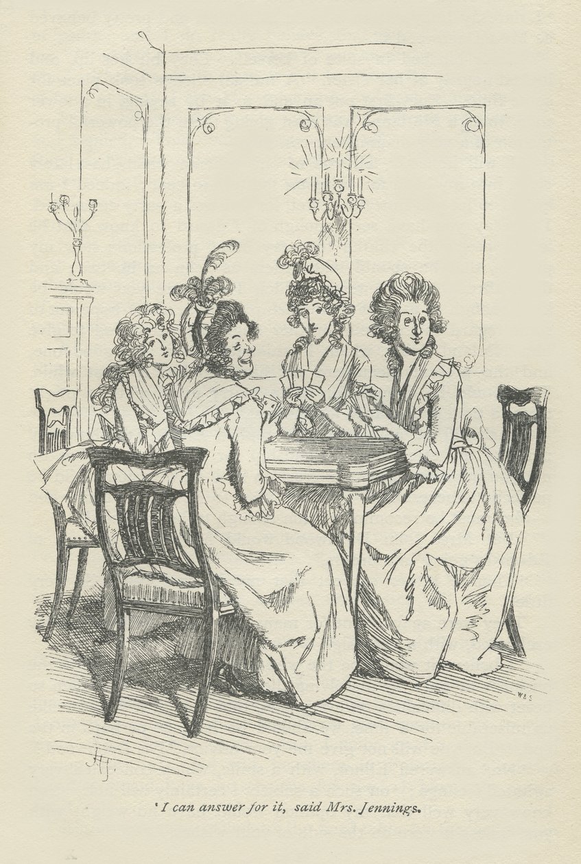 Voin vastata siitä, sanoi rouva Jennings, 1896. tekijältä Hugh Thomson