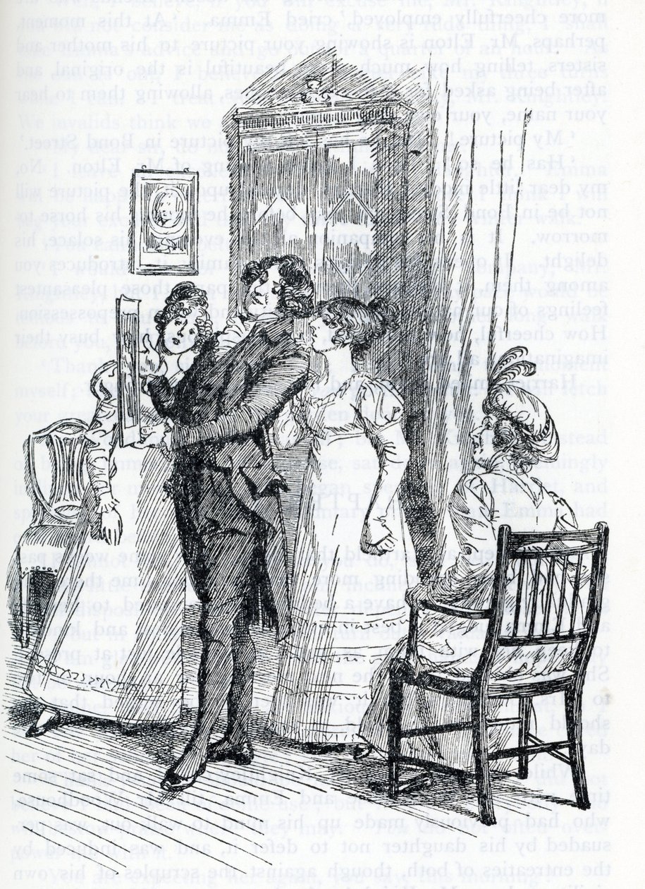 Kuvitus Jane Austenin "Emmalle" (kuva) tekijältä Hugh Thomson