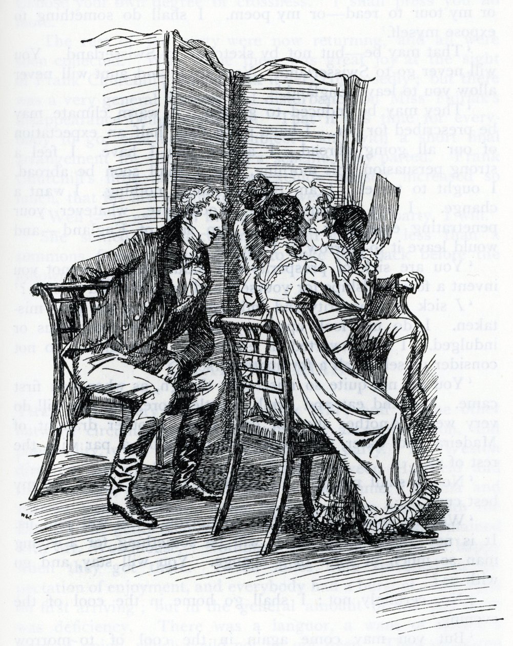Kuvitus Jane Austenin "Emmalle". Kirjailija: Hugh Thomson (kuva) tekijältä Hugh Thomson