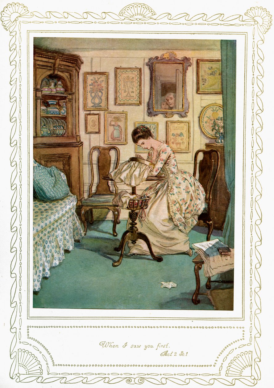 Richard Brinsley Sheridanin "Skandaalin koulu" tekijältä Hugh Thomson