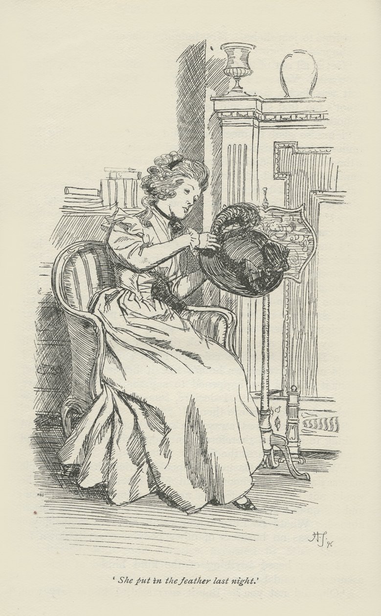 Hän laittoi höyhenen eilen illalla 1896 tekijältä Hugh Thomson