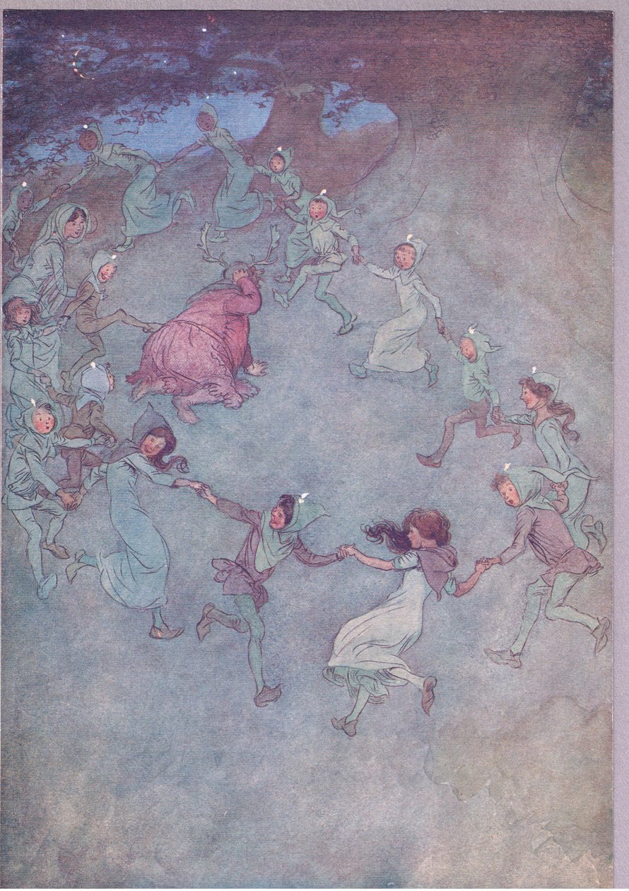 Sen jälkeen anna heidän kaikkien ympäröidä hänet, esimerkki Windsorin iloisista vaimoista, 1910 tekijältä Hugh Thomson