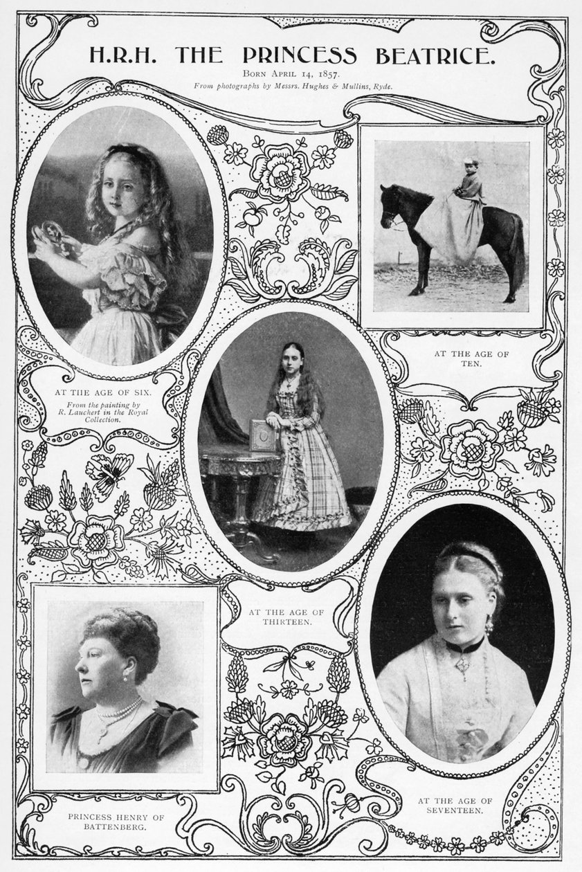 Prinsessa Beatrice, kuningatar Victorian nuorin lapsi, 1901. tekijältä Hughes and Mullins