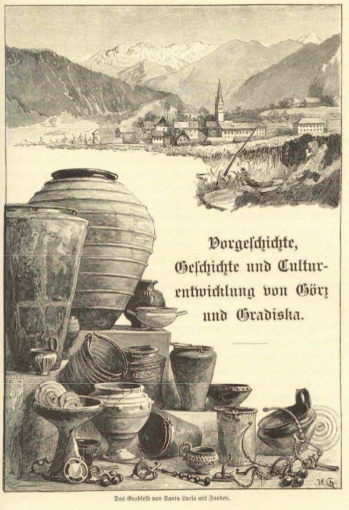Grob iz Sv. Lucije z najdbamin tekijältä Hugo Charlemont