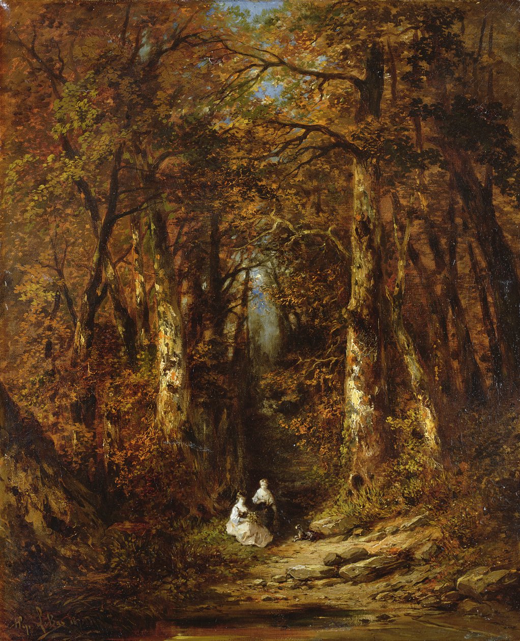 Metsässä, 1871 tekijältä Hugo Le Bas