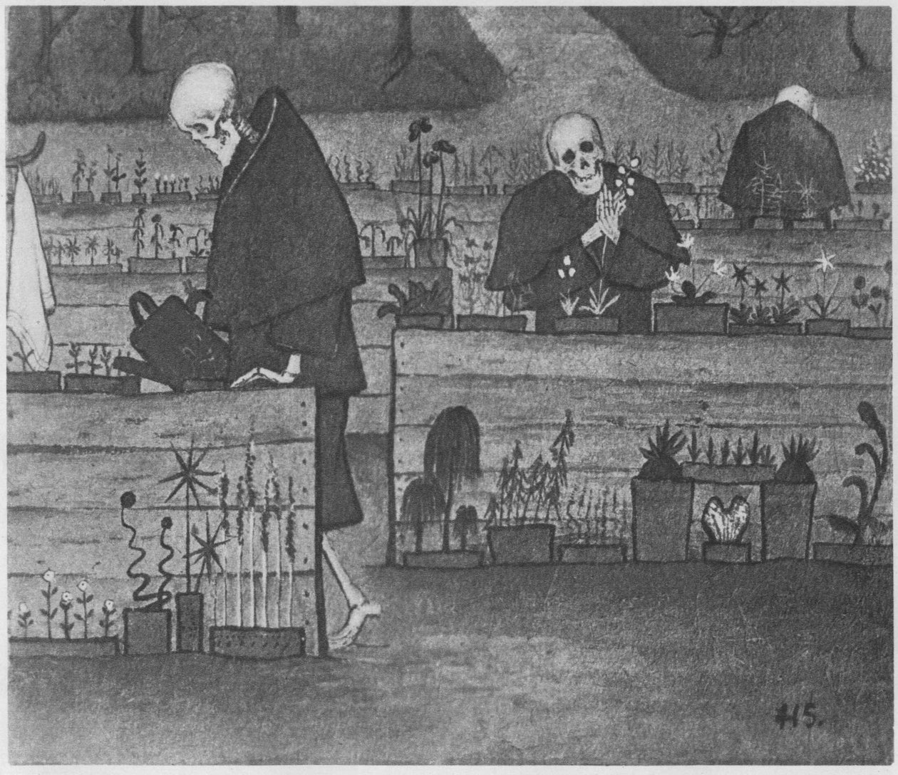 Der Garten des Todes. Beschreibung lt. Quellen tekijältä Hugo Simberg