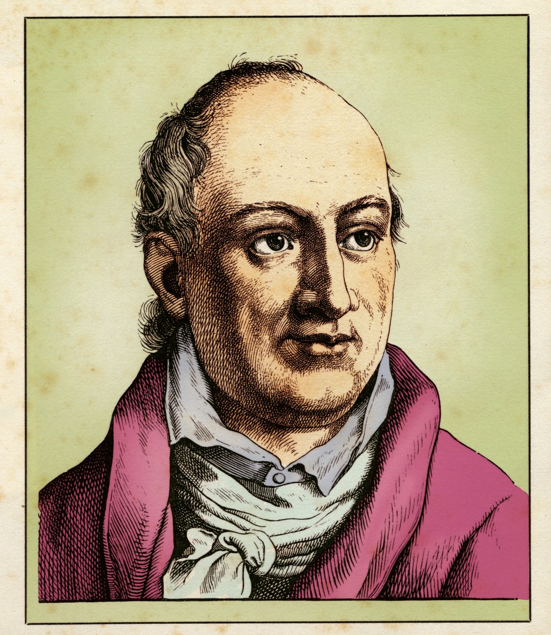 Salomon GESSNER (1. huhtikuuta 1730-2. maaliskuuta 1788) 1854 (kaiverrus) tekijältä Hugo Bürkner