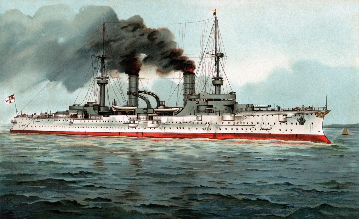 S.M. Suuri risteilijä Fürst Bismarck tekijältä Hugo Graf
