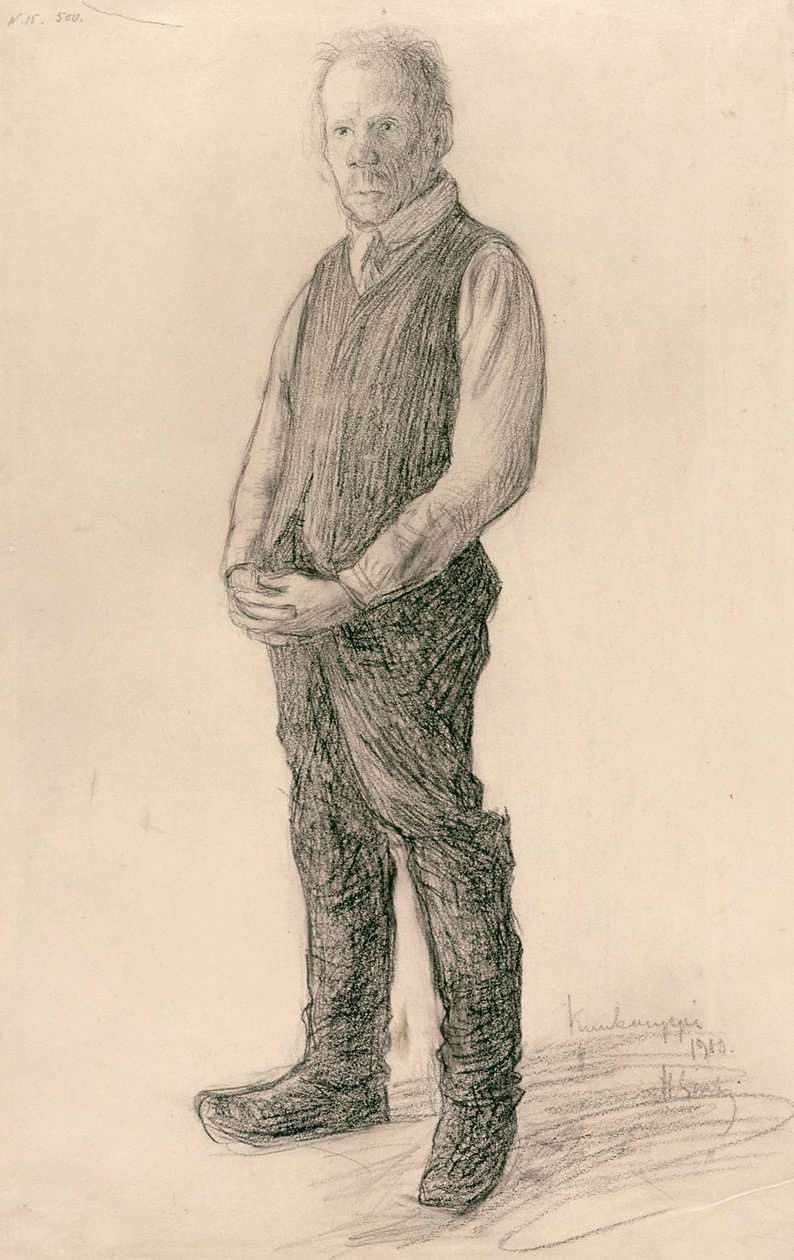 Seisova maanviljelijä tekijältä Hugo Simberg