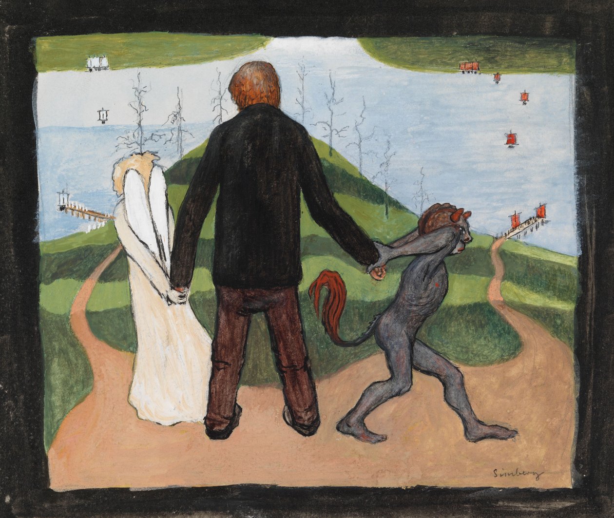 Tienhaarassa tekijältä Hugo Simberg