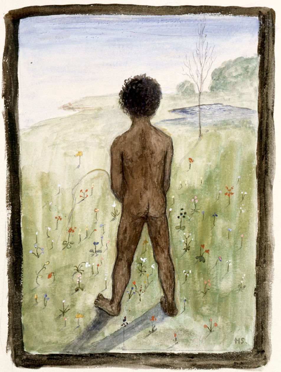 Poika niityllä tekijältä Hugo Simberg