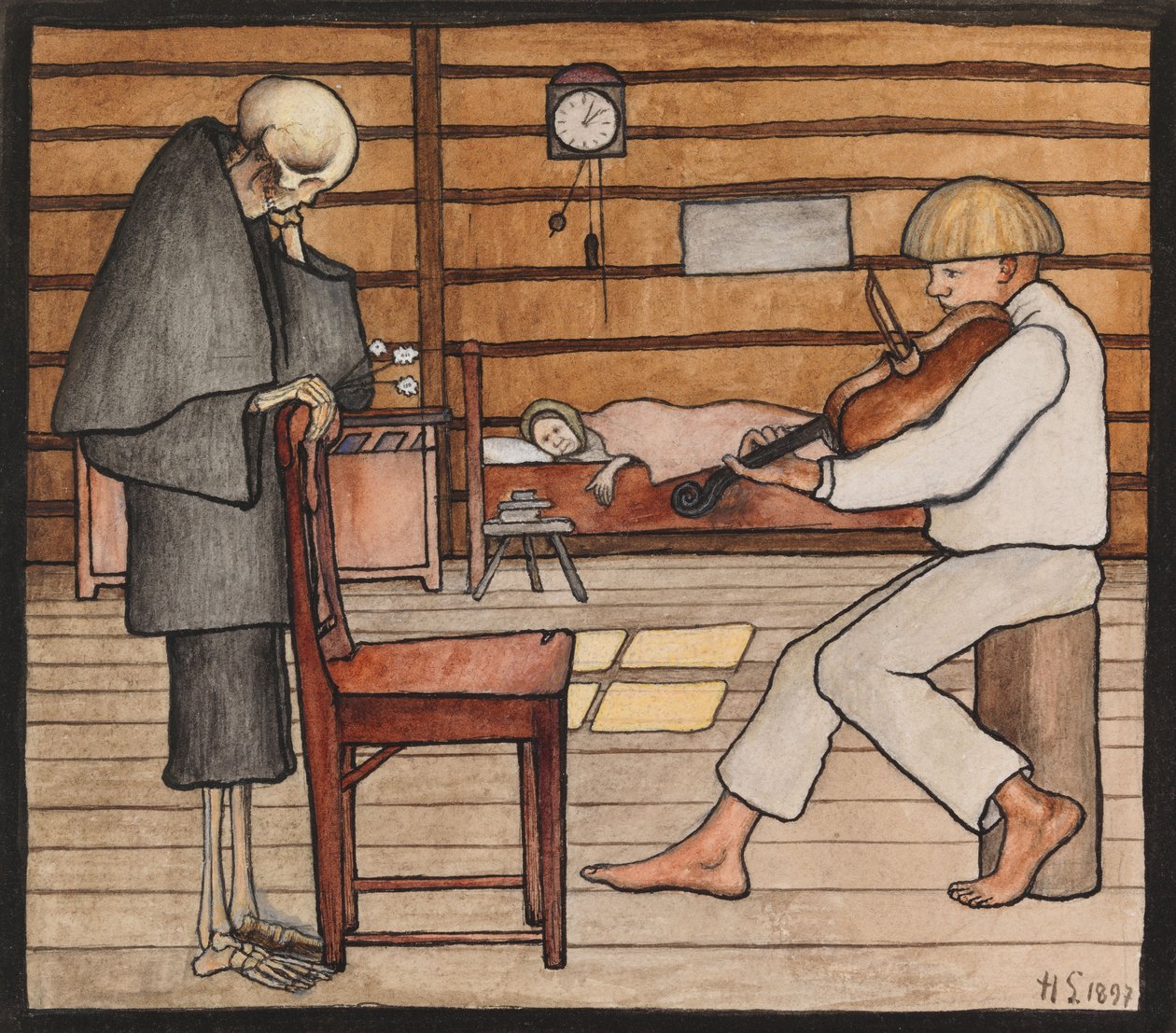 Kuolema kuuntelee tekijältä Hugo Simberg