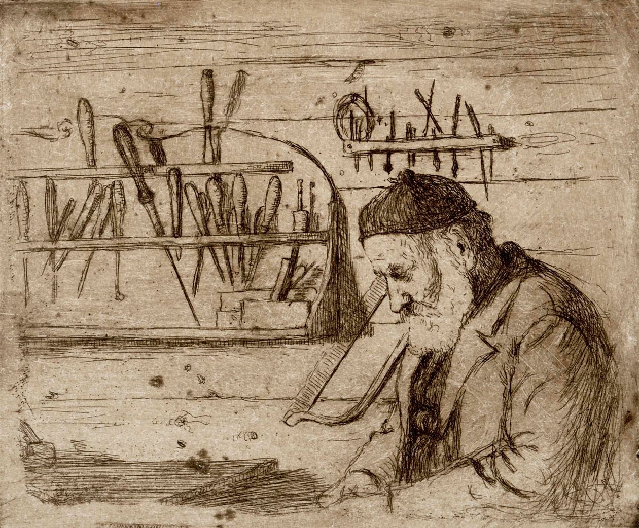 Isä työpajassaan tekijältä Hugo Simberg