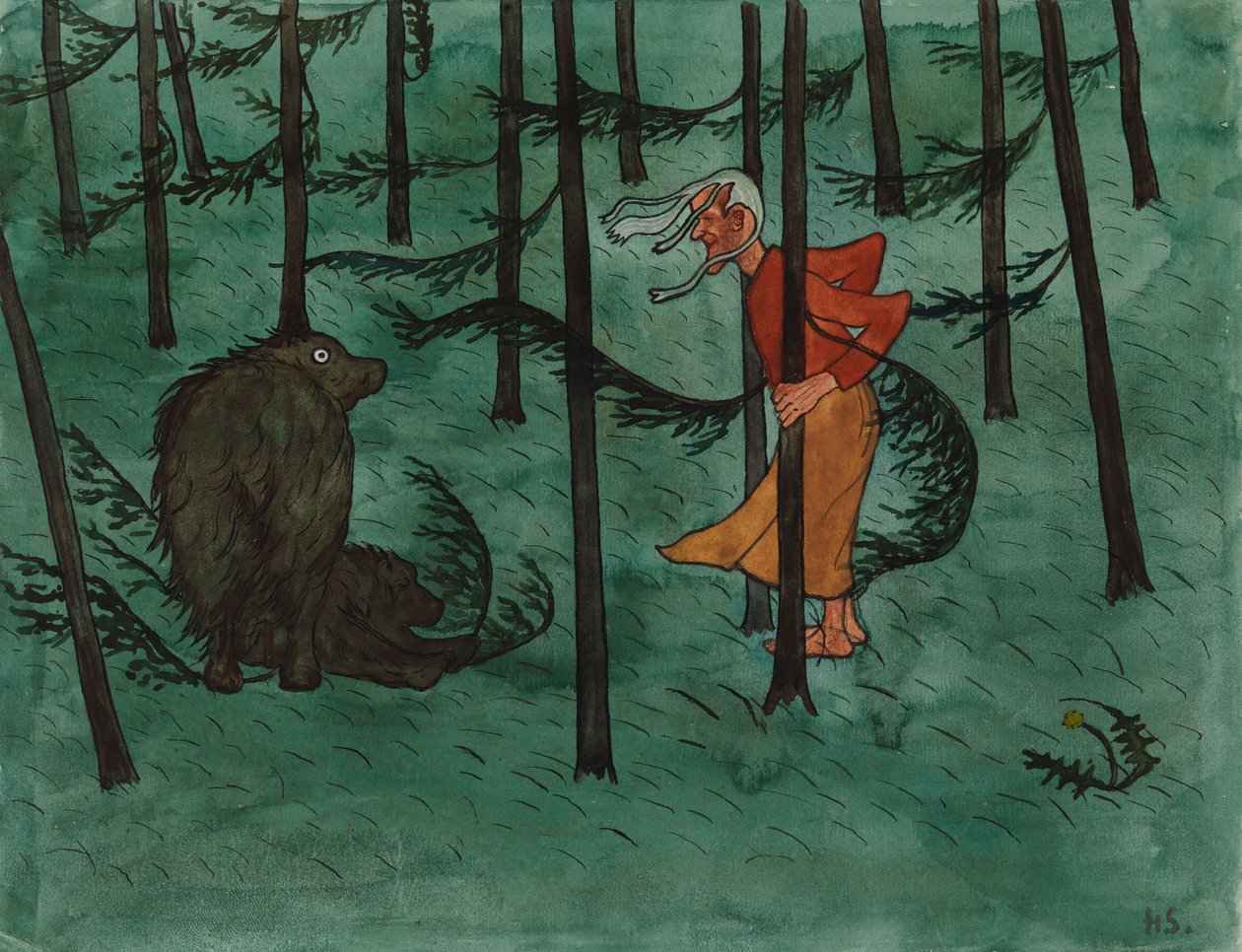 Pelko metsässä tekijältä Hugo Simberg