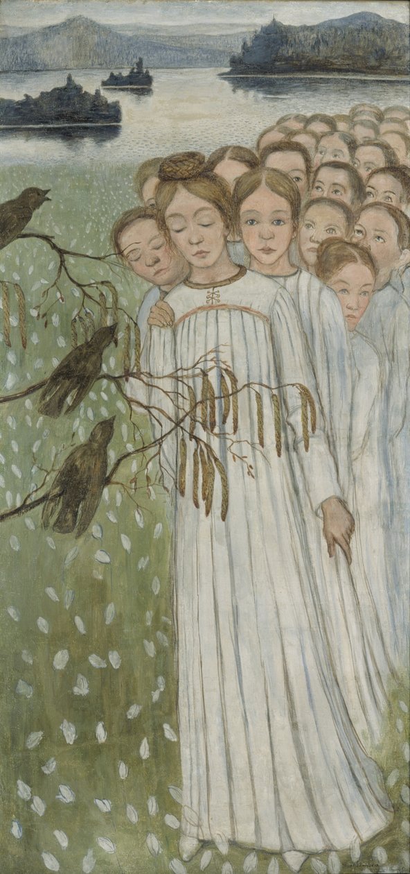 Folk song Kansanlaulu, 1894 tekijältä Hugo Simberg