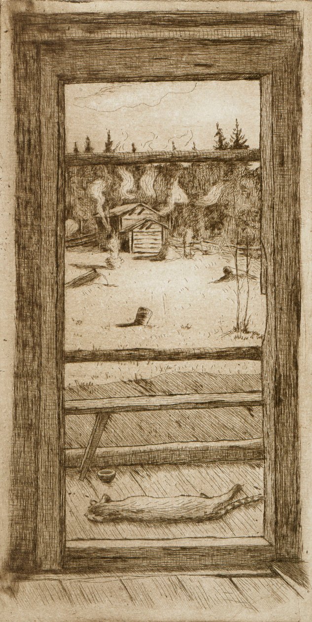 Saunan lämmitys tekijältä Hugo Simberg