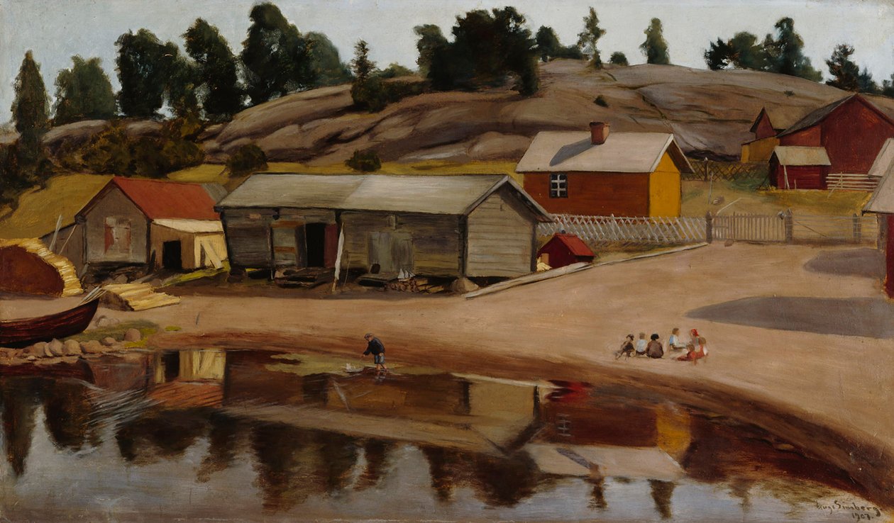 Rantanäkymä Koivistolta tekijältä Hugo Simberg
