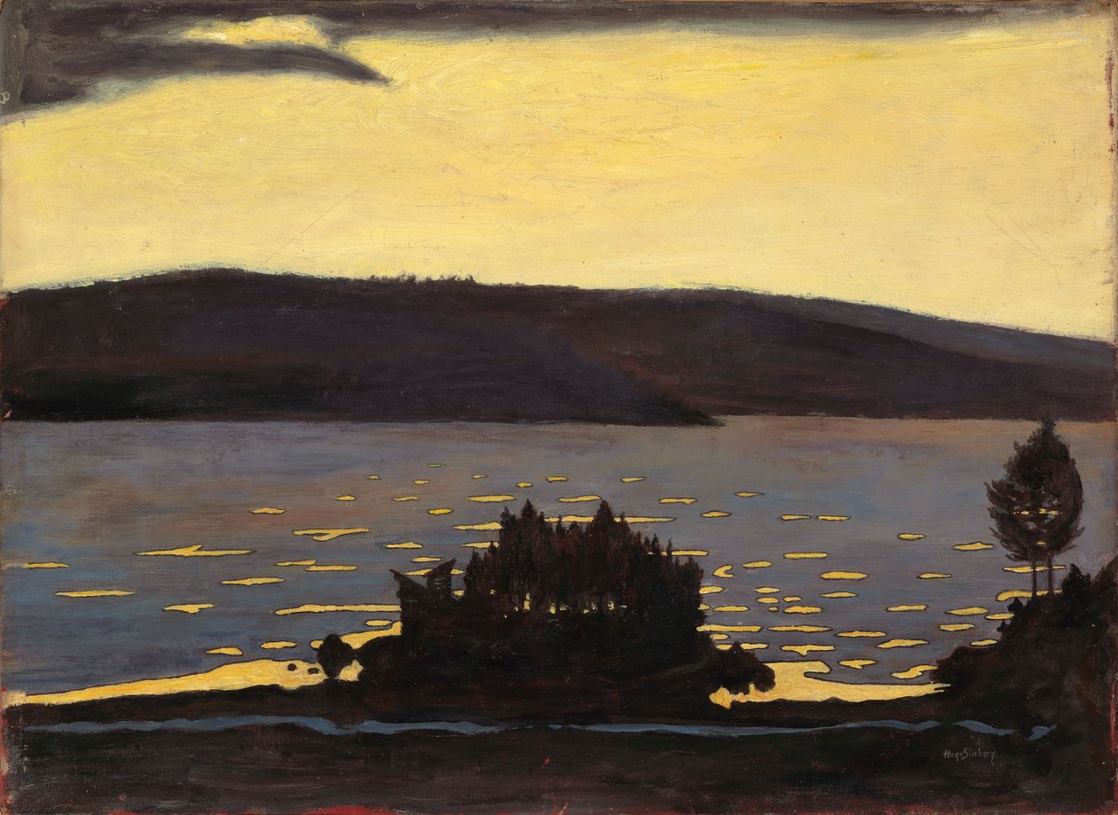 Kevätilta, jään murtuminen tekijältä Hugo Simberg