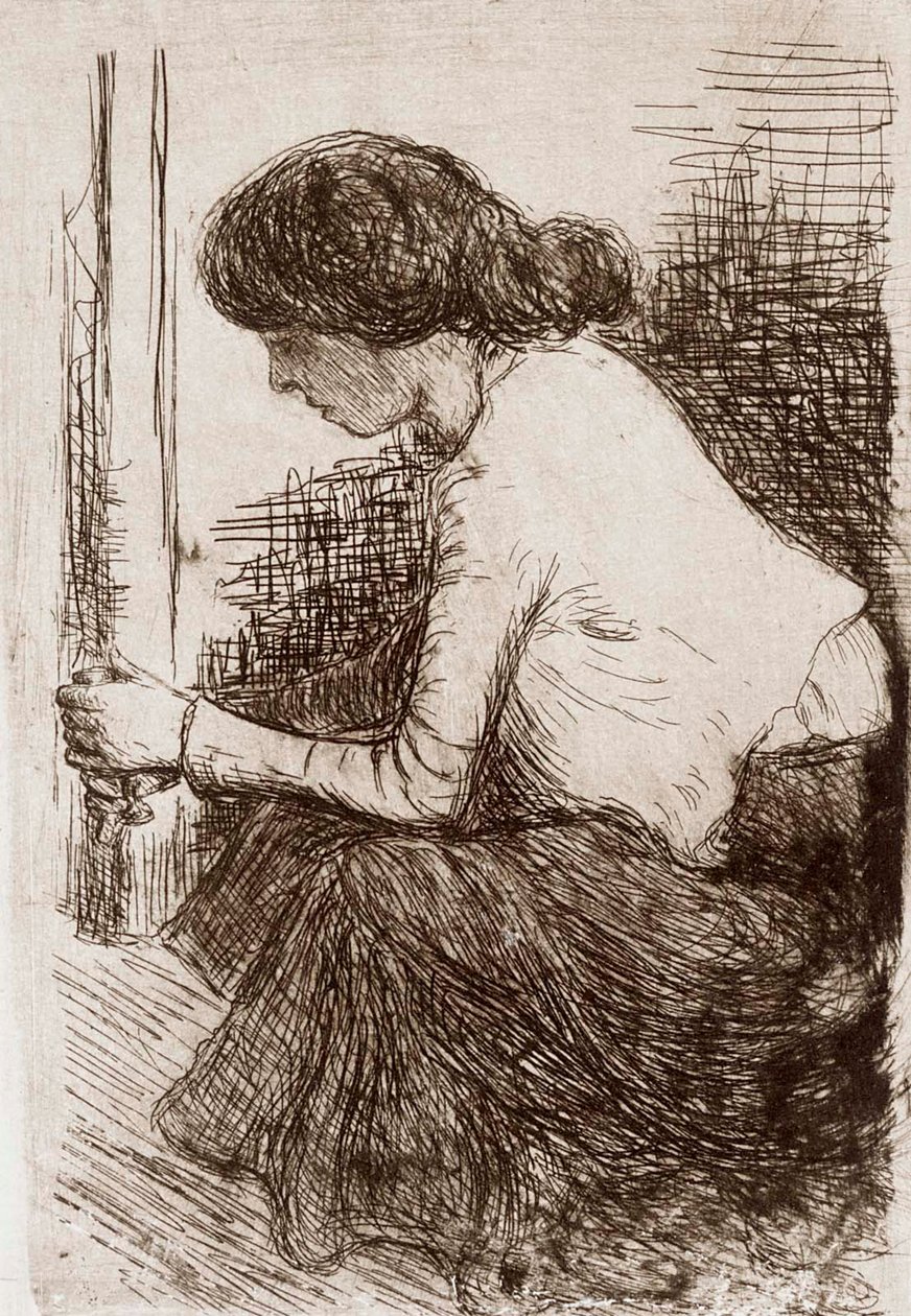Istuva nainen tekijältä Hugo Simberg