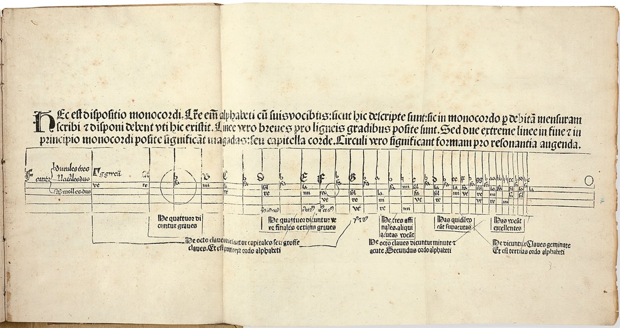 Flores musicae, kirjoittanut Hugo Spechtshart von Reutlingen. Ensimmäinen painos, 1488. tekijältä Hugo Spechtshart von Reutlingen