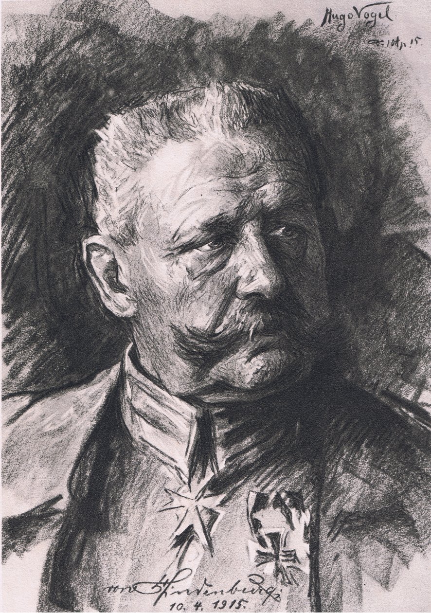 Uusi Marshall Vorwarts, kuva Hindenburgista, julkaissut Daterlandischer Derlag C U Weller Berlin, 1922 tekijältä Hugo Vogel