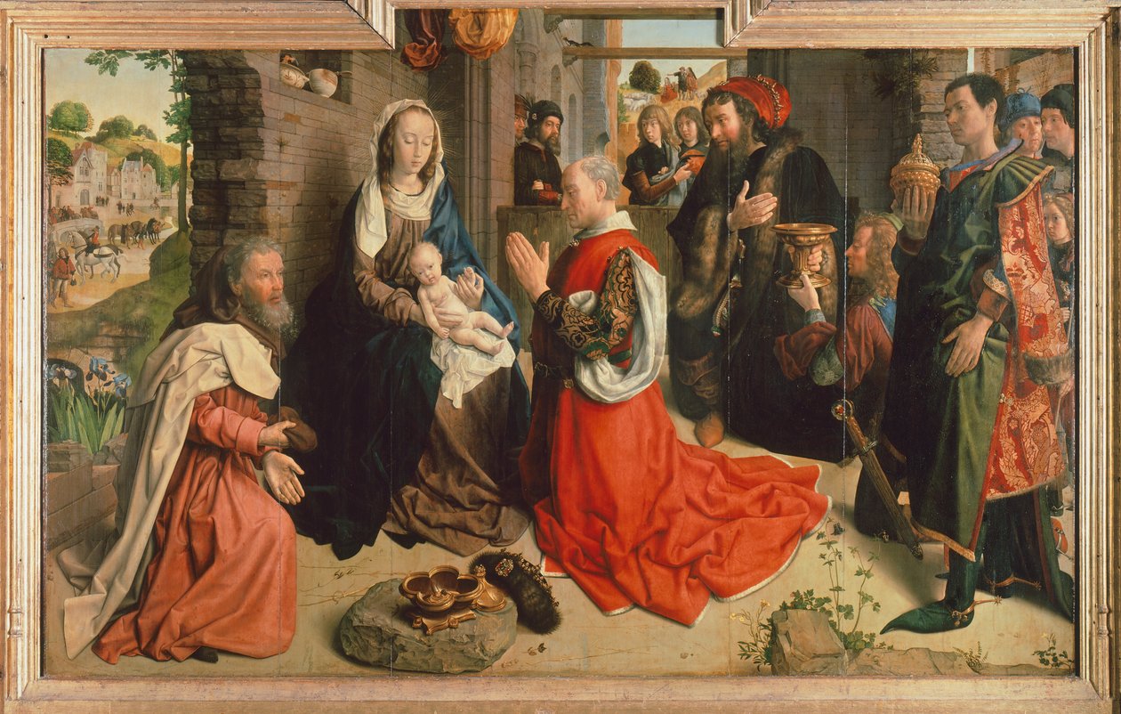 Adoration of the Magi, n.1470 (öljy paneelille) tekijältä Hugo van der Goes