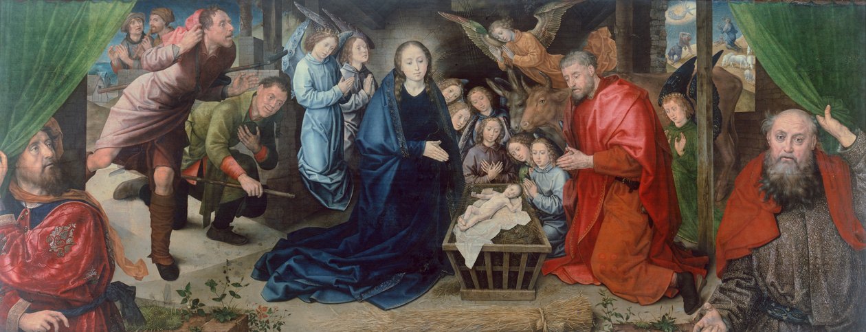 Hugo van der Goesin (1440-1482) Paimenten palvonta, taulu tekijältä Hugo van der Goes