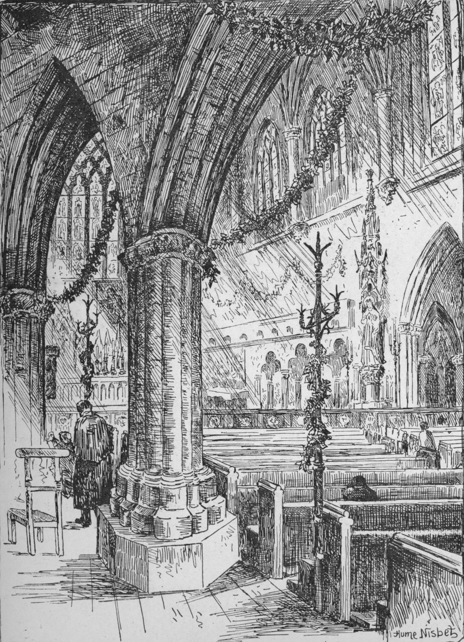 Sanctuary, Farm Street, 1890 tekijältä Hume Nisbet