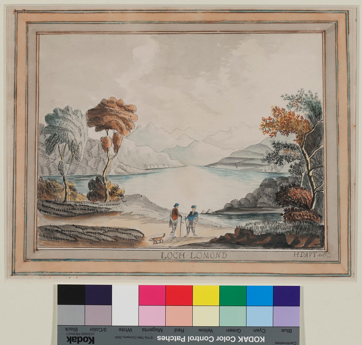 Loch Lomond No.2 (akvarelli paperille) tekijältä Humphry Davy