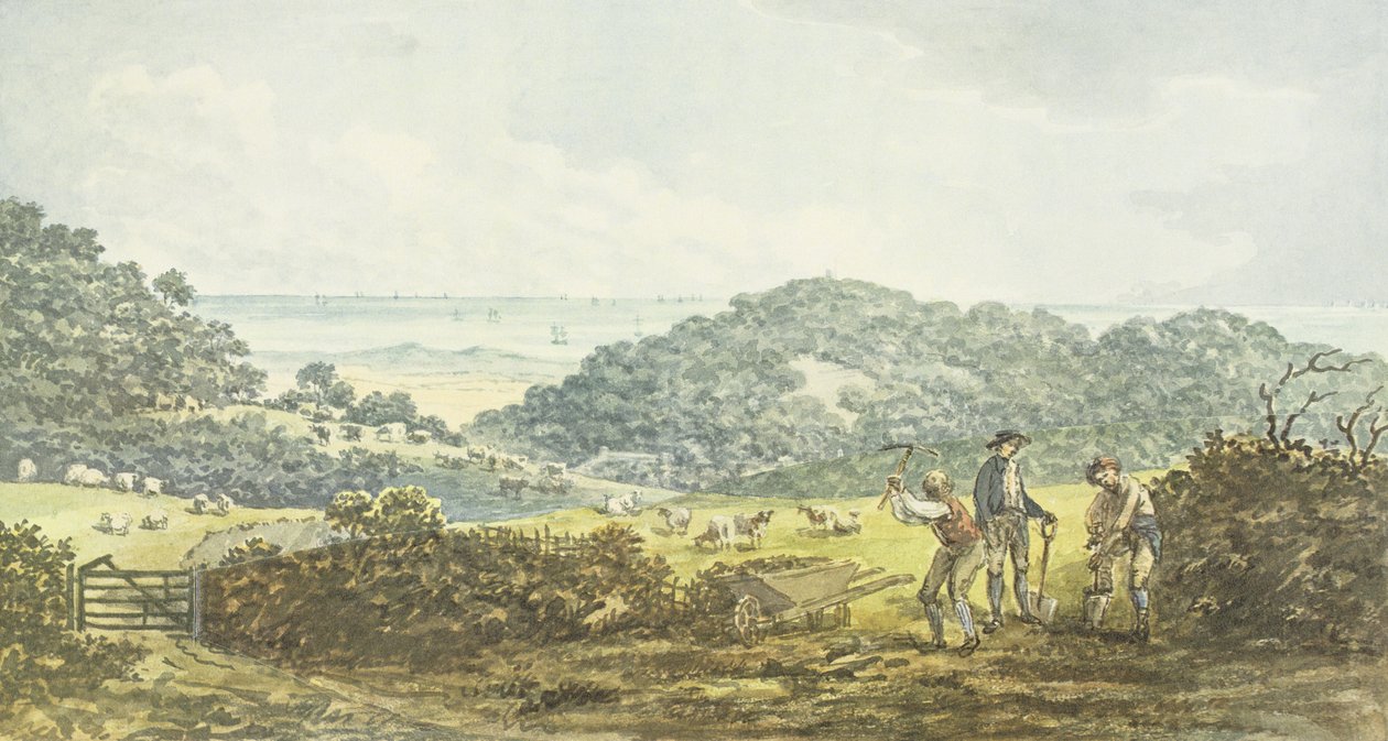Panoraama "ennen" näkymä Antony Housen punaisesta kirjasta, n. 1812 tekijältä Humphry Repton
